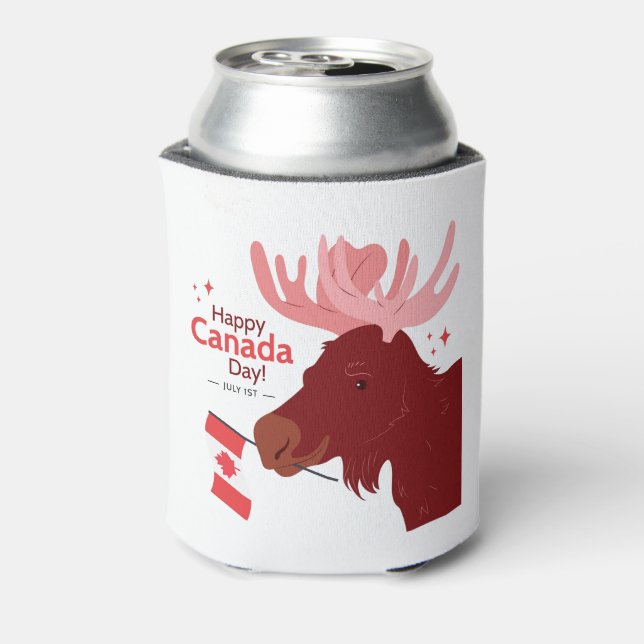 Happy Canada Day Can Cooler Dosenkühler (Kanne Rückseite)