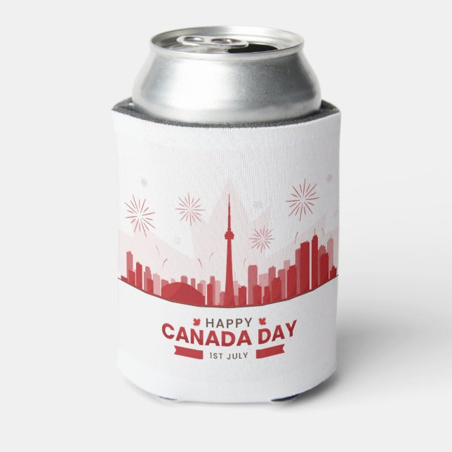 Happy Canada Day Can Cooler Dosenkühler (Kanne Rückseite)