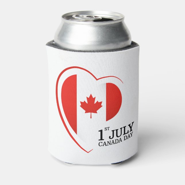 Happy Canada Day Can Cooler Dosenkühler (Kanne Rückseite)