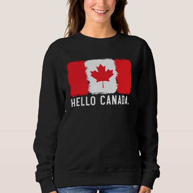 Happy Canada Day Canadian Canada Flag Maple Leaf   Sweatshirt (Vorderseite)