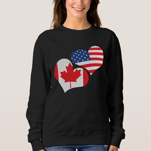 Happy Canada Day Canadian Canada Flag Maple Leaf   Sweatshirt (Vorderseite)