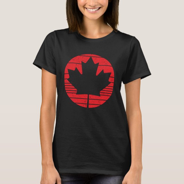 Happy Canada Day Canadian Canada Flag Maple Leaf   T-Shirt (Vorderseite)