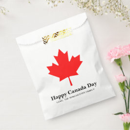 Happy Canada Day Custom Text mit rotem Ahornblatt Geschenktütchen