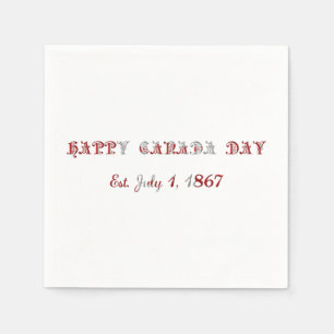 Happy Canada Day Est. 1. Juli 1867 Typografie Serviette