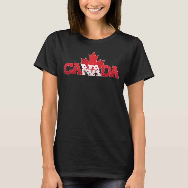 Happy Canada Day Flag Canada Funny T-Shirt (Vorderseite)