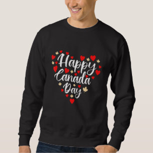 Happy Canada Day I Liebe Canada Heart Maple Leaf Sweatshirt