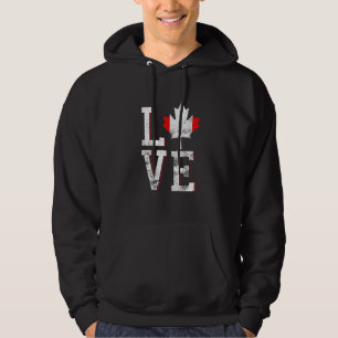 Happy Canada Day I Liebe Canada Maple Leaf Flag Hoodie