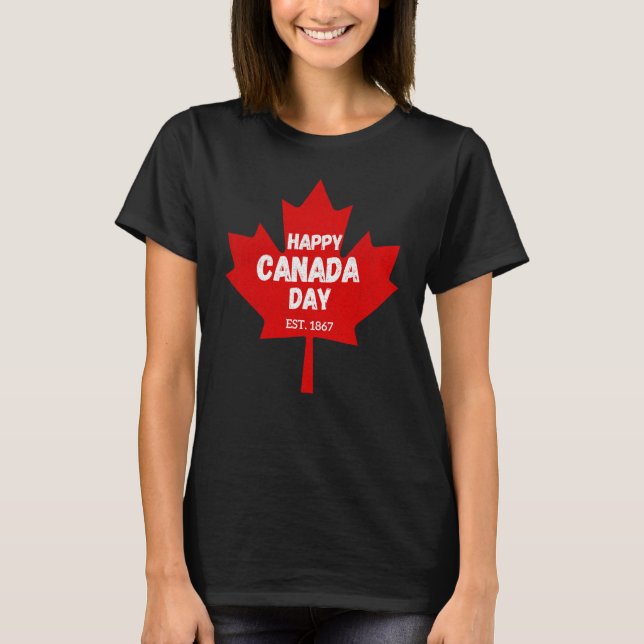 Happy Canada Day July 1st 1867 Canadian Costume Pe T-Shirt (Vorderseite)