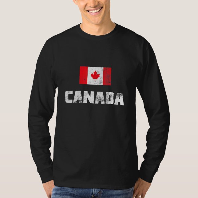 Happy Canada Day Kanadische Flagge Patriotische Mä T-Shirt (Vorderseite)