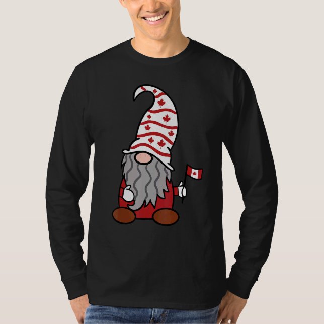 Happy Canada Day Kanadischer Stolz Gnome Flag 1. T-Shirt (Vorderseite)