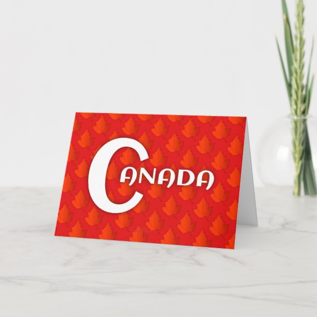 Happy Canada Day-Maple-Blätter Karte (Vorderseite)