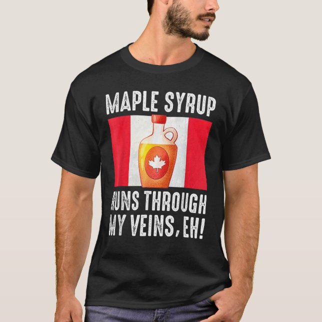 Happy Canada Day Maple Syrup Maple Tree Tapping Me T-Shirt (Vorderseite)