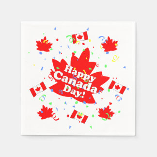 Happy Canada Day Party Serviette