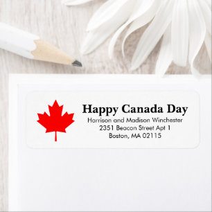 Happy Canada Day Red Maple Blatt Rücksendeadresse