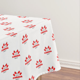 Happy Canada Day Red White Canadian Flags Small Tischdecke