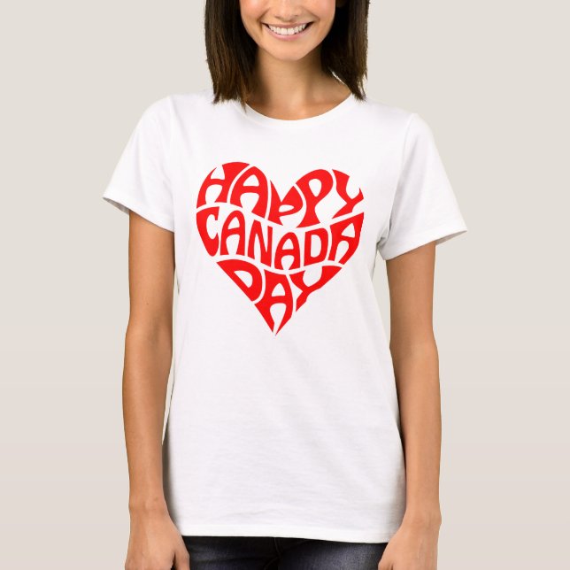 Happy Canada Day T-Shirt (Vorderseite)