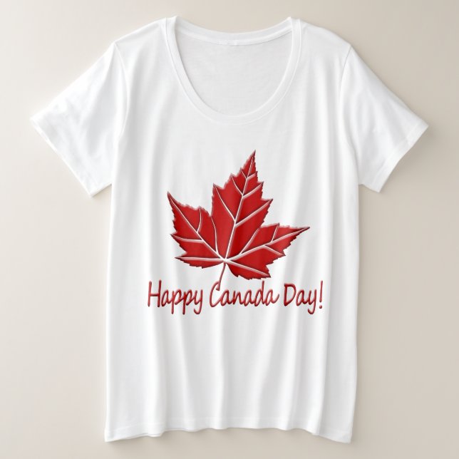 Happy Canada Day T - Shirt Plus Size Canada Shirts (Design vorne)