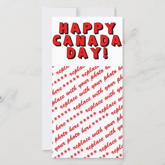 Happy Canada Day Text Image (Vorderseite)