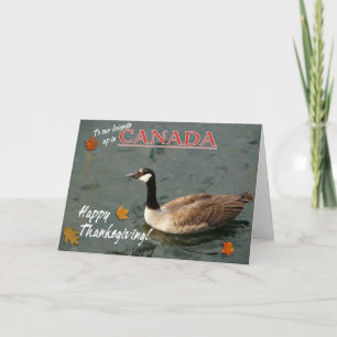 Happy Canadian Erntedank-Canada Goose Feiertagskarte