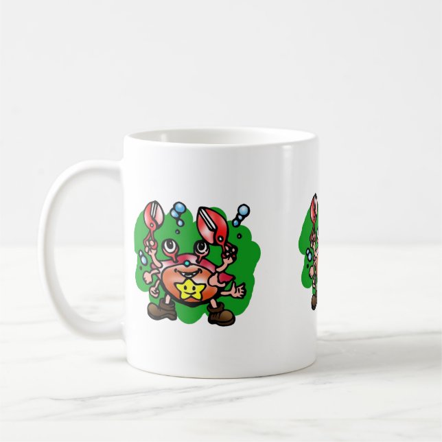 Happy Cancer Crab mit Star Tasse (Links)