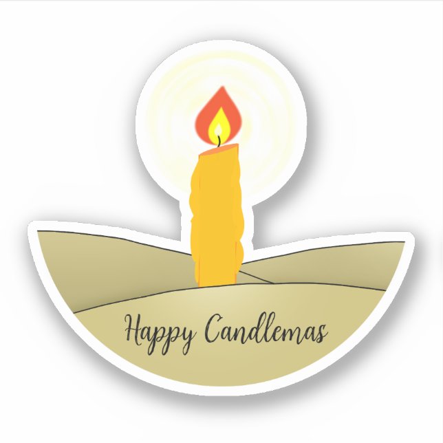 Happy Candlemas Aufkleber (Vorderseite)