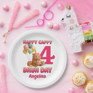 HAPPY CAPPY BRUH DAY Individuelle Kapybarmaus zum Pappteller