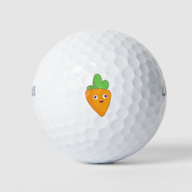 Happy Carrot Top Face 🥕 Golfball (Vorderseite)