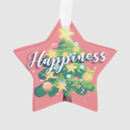 Happy Carton Weihnachtsbaum Pink Ornament