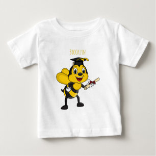 Happy Cartoon bee Abschluss Baby T-shirt