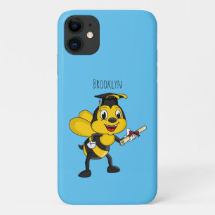 Happy Cartoon bee Abschluss Case-Mate iPhone Hülle