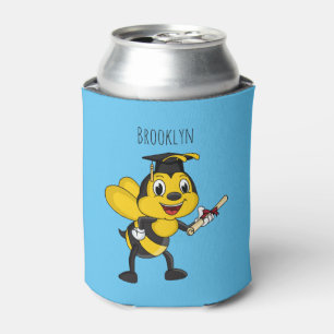 Happy Cartoon bee Abschluss Dosenkühler