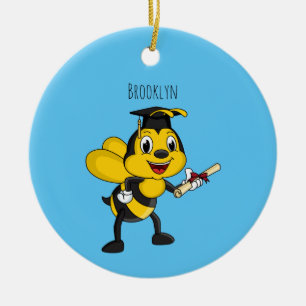 Happy Cartoon bee Abschluss Keramik Ornament