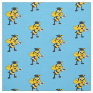 Happy Cartoon bee Abschluss Stoff