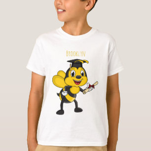 Happy Cartoon bee Abschluss T-Shirt