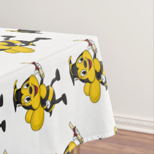 Happy Cartoon bee Abschluss Tischdecke