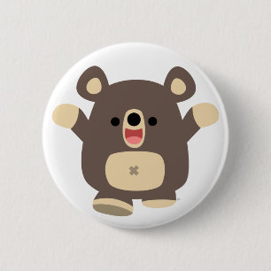 Happy Cartoon Black Bar Taste Abzeichen Button