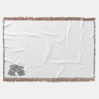 Happy Cartoon Elephant Family Decke