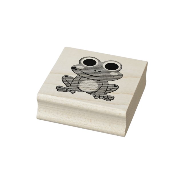 Happy Cartoon Frog Gummistempel (Stempel)