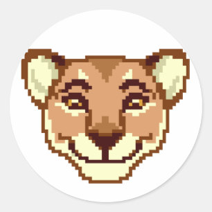 Happy Cartoon Lioness emoticon Sticker