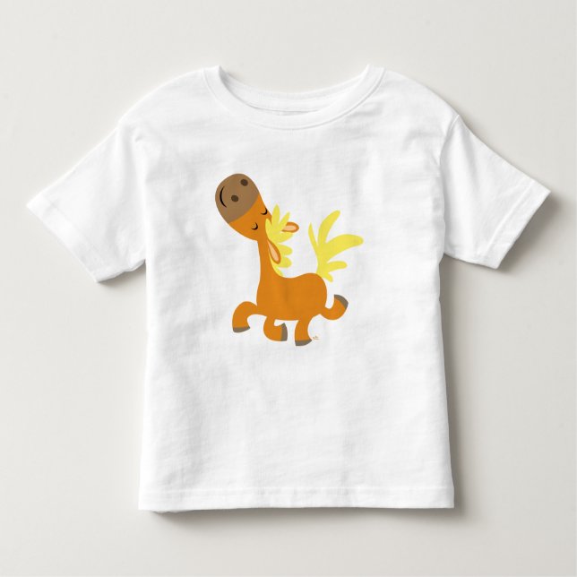 Happy Cartoon Pony Children T - Shirt (Vorderseite)