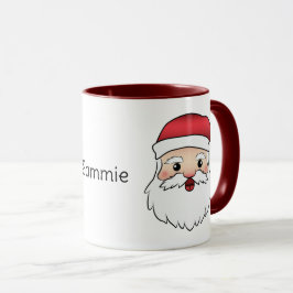 Happy Cartoon Santa Claus Kopf mit Individuelle Na Tasse