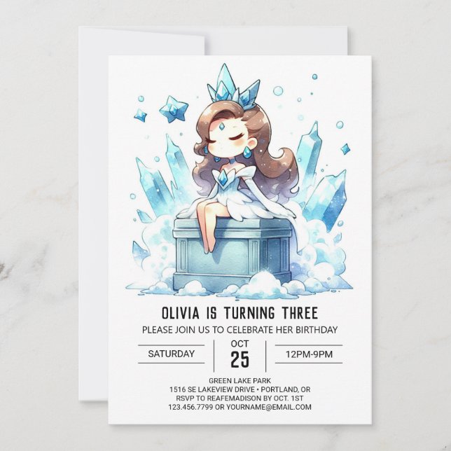 Happy Castle Princess Birthday Einladung (Vorderseite)