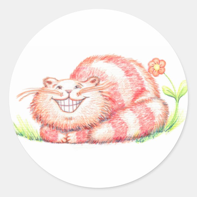 Happy Cat Aufkleber (Vorderseite)