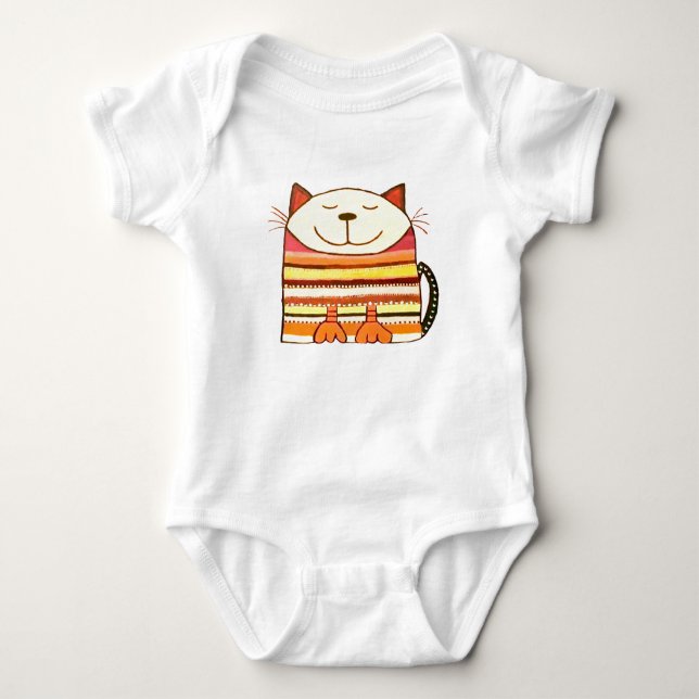 Happy Cat Baby Strampler (Vorderseite)