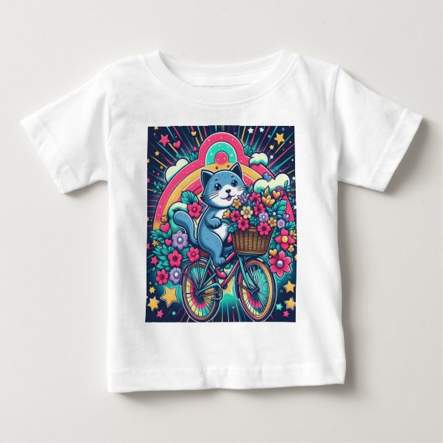 Happy Cat Baby T-shirt (Vorderseite)
