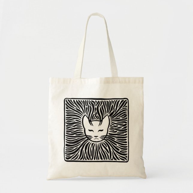 Happy Cat Cotton Tragetasche (Vorne)