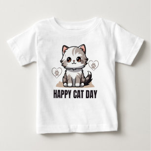 Happy Cat Day Baby T - Shirt