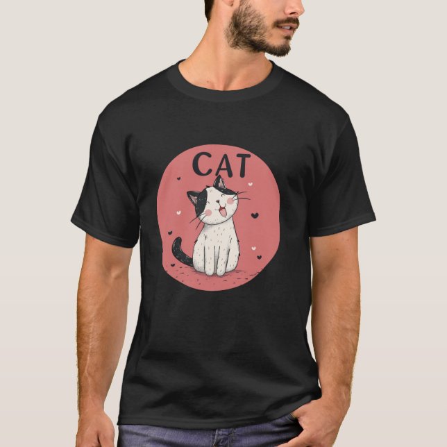 Happy Cat Face for Pets and feline Animals Fans T-Shirt (Vorderseite)
