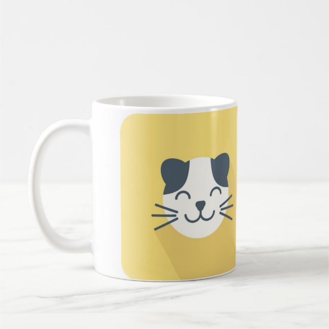 Happy Cat Face Tasse (Links)