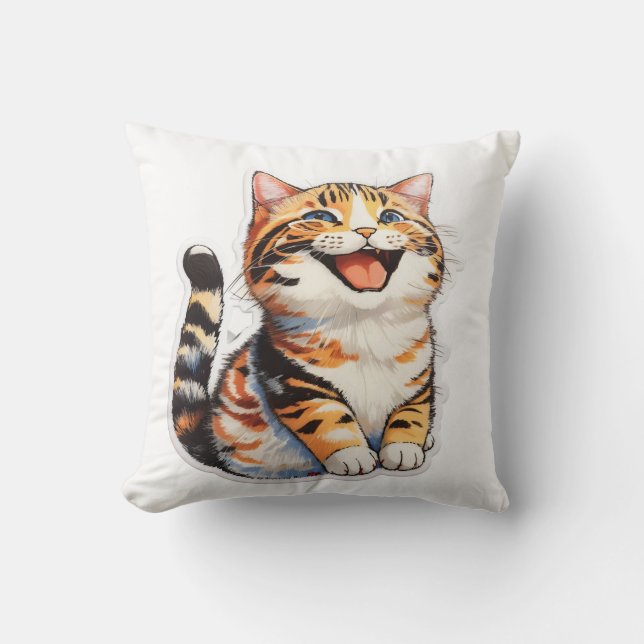 Happy Cat Kissen (Vorderseite)